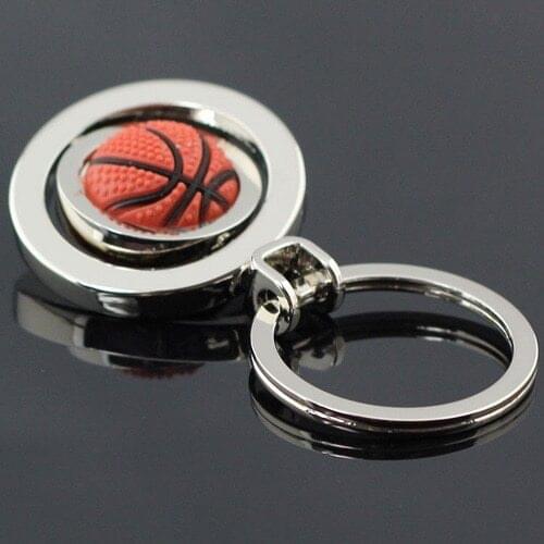 Rotatable basketball keychain key ring llaveros hombre high quality chaveiro key holder creative sleutelhanger portachiavi