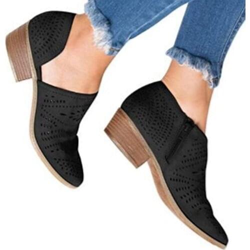 2019 Spring Autumn Explosions Europe America Popular Leisure Hollow Low-heeled Shoes Women Sandals Size 35-43 Bigsweety