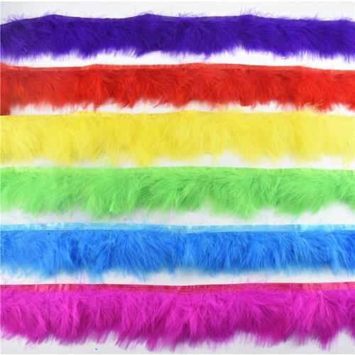 2Yards/Lot Marabou Feathers Trim Turkey Feather Fringe Ribbon Feathers for Crafts Feather Carnival Wedding Feathers Decoration