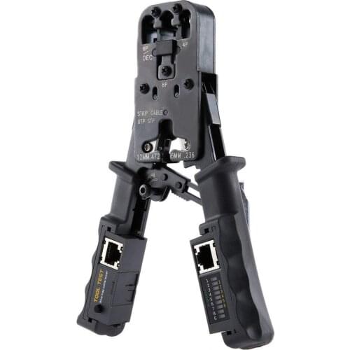 2 in 1 RJ45 Network LAN Cable Crimper Pliers Cutting Tool Cable Tester Cable Pliers 6P/8P Wire Cutter Tool Test Crimping Pliers
