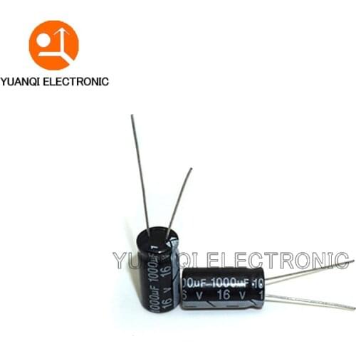 20pcs 16V 1000uF 8*16mm Aluminum Electrolytic Capacitor 8X16mm
