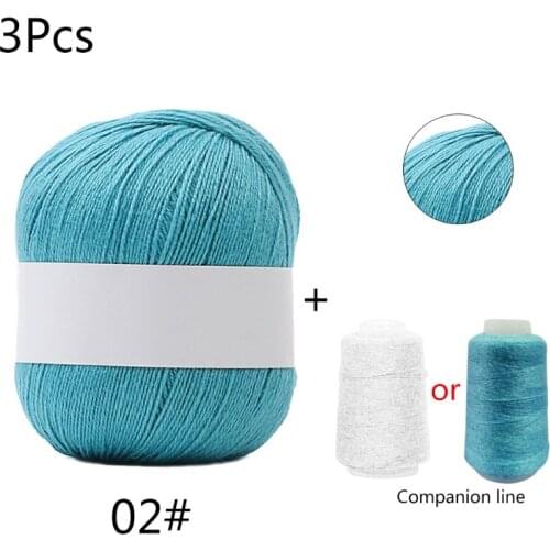 3 Sets Plush Cashmere Yarn 50g+20g/set Anti-pilling DIY Hand Knitting Thread for Cardigan Scarf Crochet Wool Yarns E56C