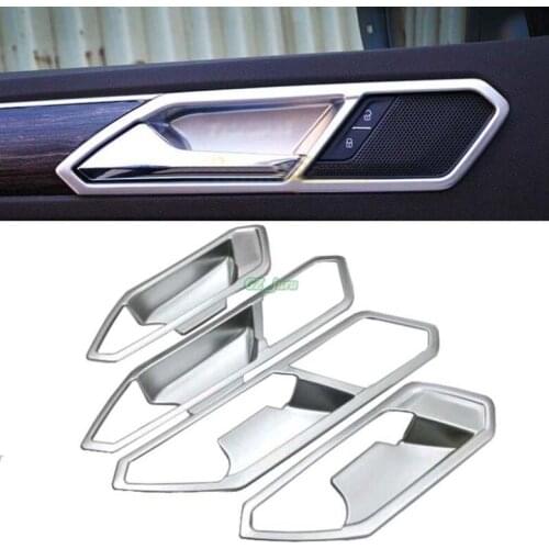 ABS Matte Interior Inner Door Handle Bowl Frame Cover Trims 4Pcs for Volkswagen VW Tiguan 2016 2017