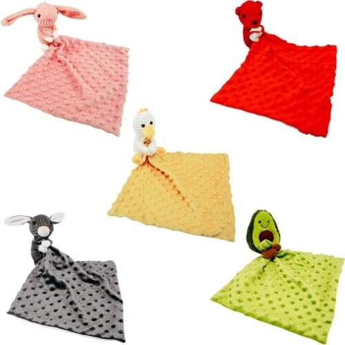 45BF Baby Soother Appease Towel Soft Animal Doll Teether Infants Comfort Sleeping Nursing Cuddling Blanket Toys Shower Gifts