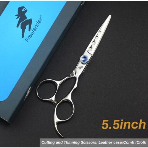 6 inch Professional hair Barber scissors set straight scissors and curved pieces hair care & styling