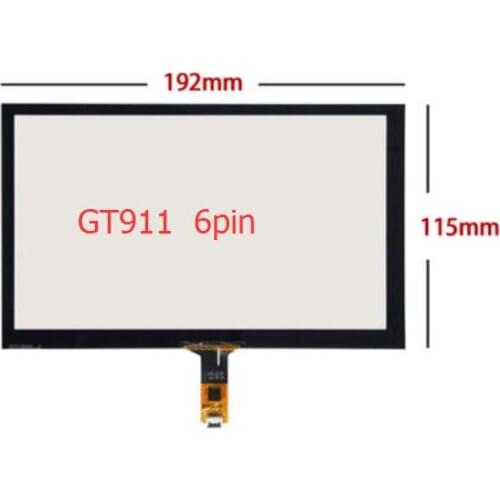 8 inch 192*115mm 192*116mm GT911 6pin capacitive touch screen usb control card raspberry pie Windows 7 8 10 free drive