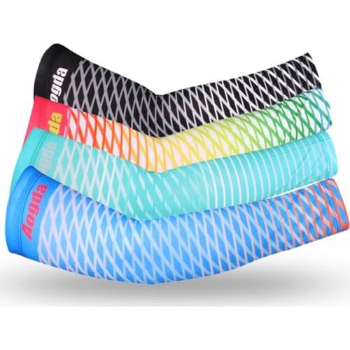 Aogda Cycling Sunscreen Anti-UV Arm Sleeves Ice Silk Fabric Basketball Outdoor Volleyball Sleeves Sport Fitness Arm Warmers