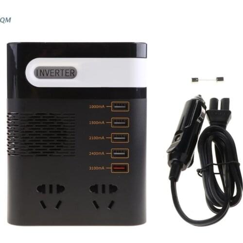 13MF 200W Car Power Inverter DC 12V/24V to AC 220V Voltage Converter Short Circuit Automatic Protection QC 3.0 USB Charger Auto