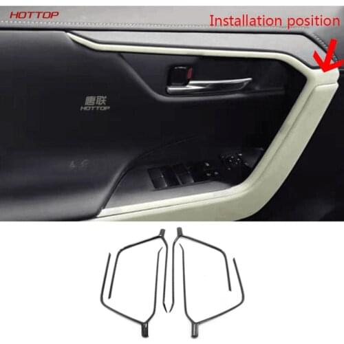 For Toyota RAV4 2020 inner armrest trim strips modification special interior patch inner handle trim strip bright patch