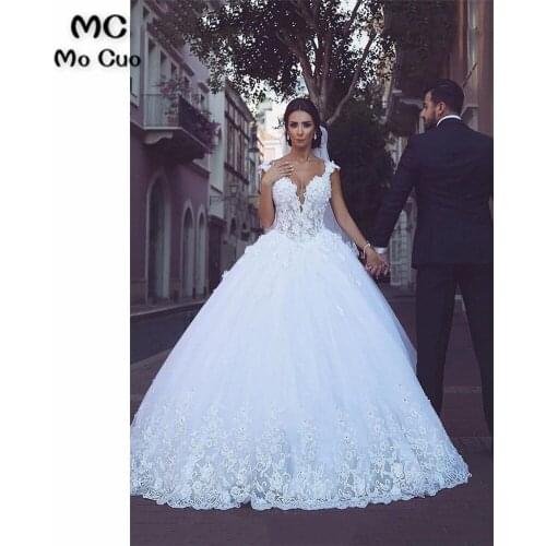 Elegant Ball Wedding Dresses with Free Wedding Accessioes Robe de mariage Lace Up Back vestido de noiva Bridal Gowns