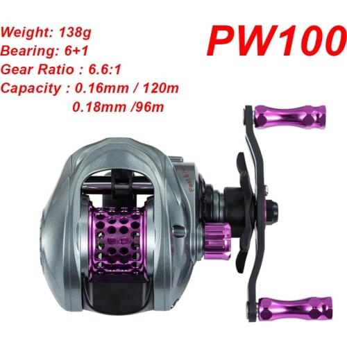 Fishband Power Wind Ultra-Light Carbon Micro-Throwing Baitcasting Reel Anti-Explosion Line Baitcast Fishing Reel Tackle PW100