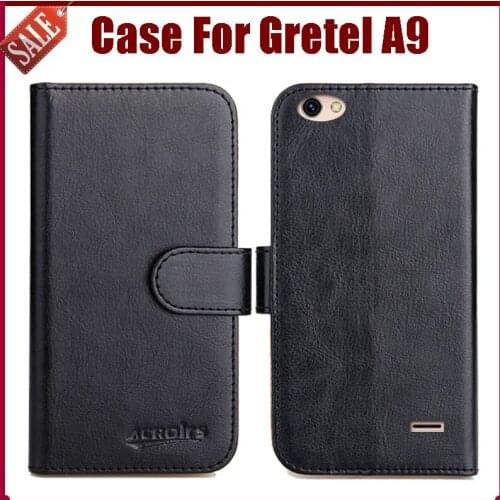 Hot Sale! Gretel A9 Case High Quality 6 Colors Flip Leather Exclusive Protective Cover For Gretel A9 Case Phone Bag