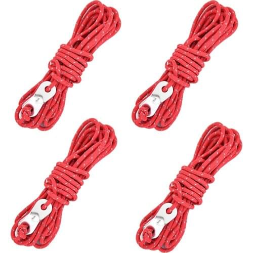 Guy Lin Rope Reflective Wind Rope Tent Nylon Rope Umbrella Rope Tent Noose, Rope Adjuster with Tent tensioner for shelter Awning