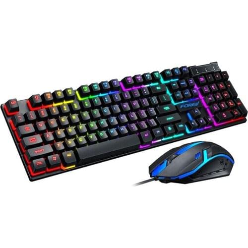 Gaming Keyboard Computer Mouse Gamer Ergonomic LED Backlit 104 keys PC Keypad Gaming Wired Mouse For PC Laptop Games клавиатура