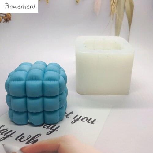 Candle Silicone Mold Geometric Resin Molds Square Soft Case Sofa Stool Soap Mold Scented Silicone Candle Molds for Candle Making