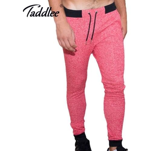 Taddlee Brand Men Legging Full Length Long Pants Sweetpants Jogger Active Sports Running Gym Gasp Trousers Skinny Bottoms Cotton