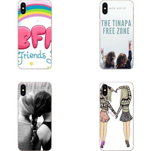 Best Friends Bff Girl Hair Together Dim Gray For Women For Xiaomi Redmi mi10 lite Pro Note 9 PRO Max 9s Mi9 K30 K20 Pro 5G