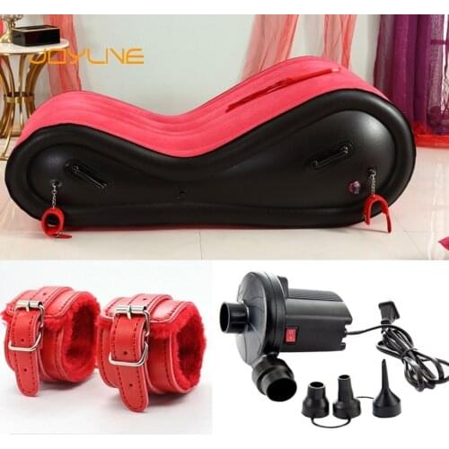 JOYLIVE Multifunction Inflatable Bed Sofa For Travel Beach Beds Chaise Fold Bedroom Furniture ArmChair PVC Leather Bed Frames