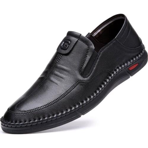 Genuine Leather Dress Formal Shoes Flats Men Luxury Brand Classic Mens Boat Shoes Loafers Men Driving Shoes Male Moccasin