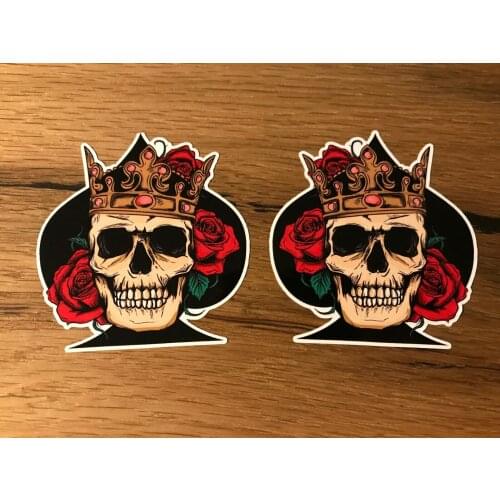 Skull Sticker Oldschool Chopper Tank Bobber Biker Custom Hot Rod V8 # 392