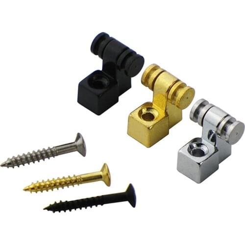 2pcs Guitar Roller String Tree Retainer Tele String Guides for Bass Black/Chrome/Gold Mounting Tree Guide Fit Telecaster