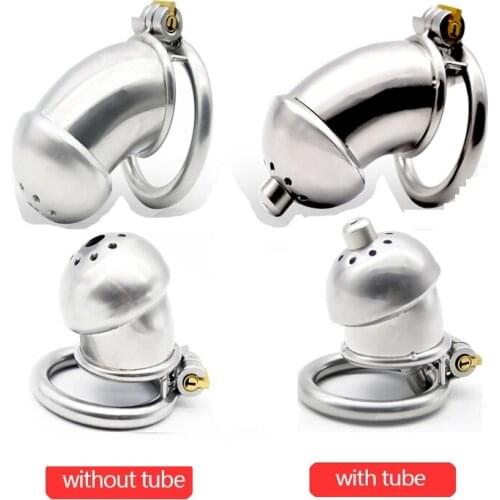 Stainless Steel Small Long Cock Penis Cage Male Chastity Device Belt With Ring Adult Sex Toys with Urethral for Men BDSM A266