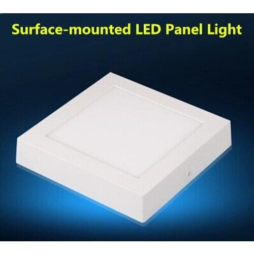 New 30PCS 6w/ 12w/18W/25W Square surface mounted led panel lighting AC85-265V / 90pcs SMD2835 high lumen / free shipping
