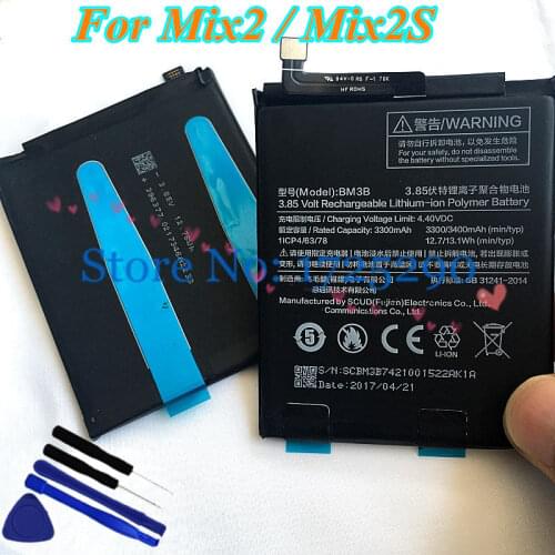 New High Quality BM4C BM3B BM3K Battery For Xiaomi Mi Mix 2 Mix3 Mix 3 Mix2 Mix 2S Mix2S + Tools