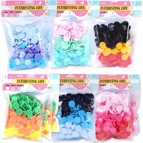 Wholesale DIY Plastic Snap Buttons For Clothes Garment Press Stud Fasteners Used to Kids diapers/Bibs/Bags/Folder/Toys