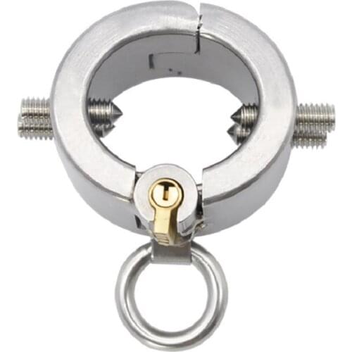 Heavy Duty BDSM Stainless steel Ball Scrotum Stretcher metal penis lock bondage Cock Ring Delay ejaculation male Sex Toy for men