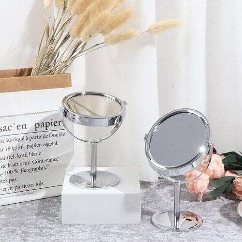 TY302 1pc Makeup Compact Mirror Magnification Tabletop Vanity Table Round Mirror Double Sided Makeup Tool