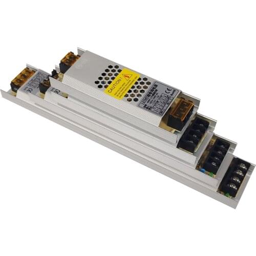 Ultra Thin LED Power Supply DC 12V 24V Lighting Transformers 2.5A 5A 12.5A 16.7A 33A 60W-400W AC190-240V Driver For LED Strips