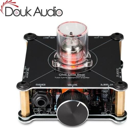 Douk audio Hi-Fi Mini Class A 12AU7 Tube Multi-Hybrid Headphone Amplifier Stereo Pre-Amp Little Bear P10 Home Amp