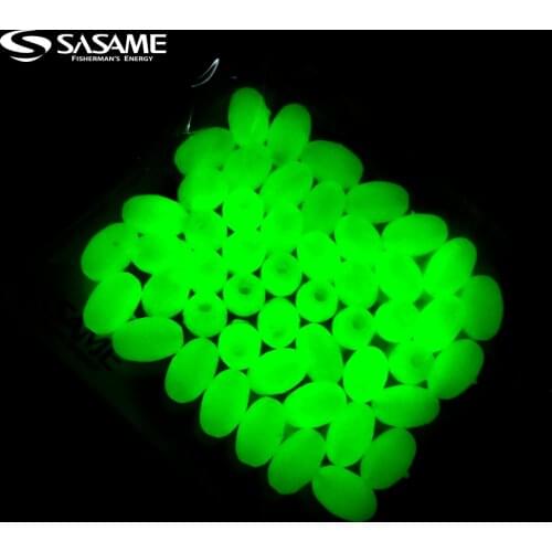 Japan SASAME Luminous Beads for Fishing Hard Beans Glow Sabiki Rig Lure Accessories Fishing Tackle Texas Rig Ice Fishing Egg