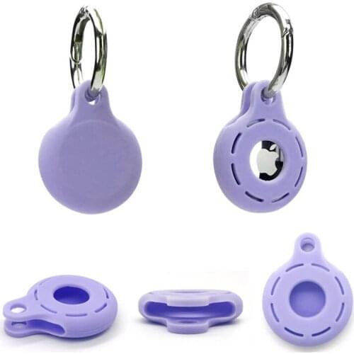 Liquid Silicone Case For Apple Airtags Protective Cover For Apple Locator Tracker Anti-lost Device Keychain Protect Sleeve