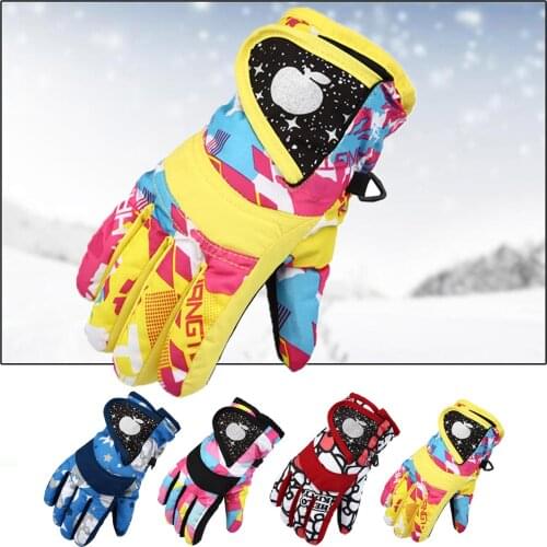 Winter Gloves for Kids Boys Girls Snow Windproof Mittens Outdoor Sports Skiing Full Finger Good thermal performance