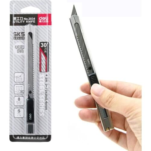 1pcs Durable Utility Knife Alloy Steel Knife for Carving Open Box Wallpaper Cutter Material Escolar Office School Stationery