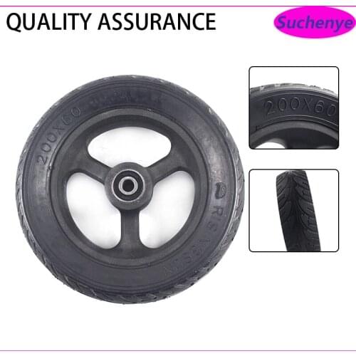 200x60 Solid Tires and Rims for Electric Scooter 8 Inch Solid Tyres Hub Motorcycle Accessories Wheel