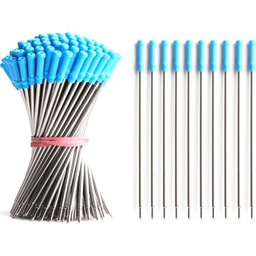 30 Pcs/Set A Pen Refills For Ballpoint Pen Metal Material Length About 11.6cm Writing 0.7mm Black Blue Ink Ball Pen Refills