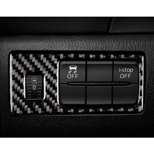 For MAZDA 3 Axela accessories Headlamp adjustment decorate carbon fiber automotive interior trim stickers2014 2017 2018