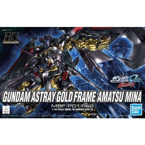 BANDAI GUNDAM HG-59 1/144 ASTRAY GOLD FRAME Astray Mina Gundam model kids assembled Robot Anime action figure toys