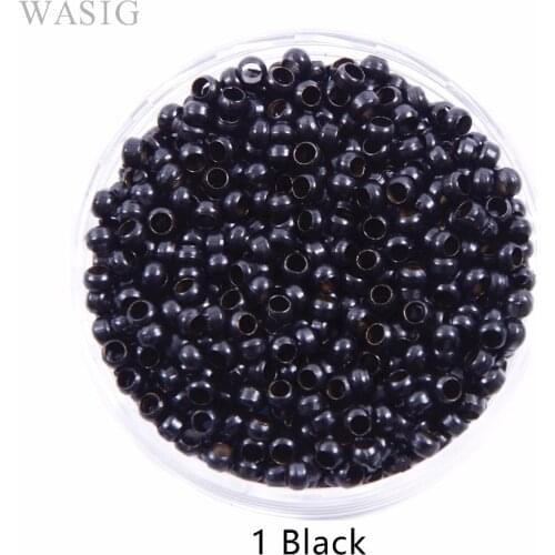 1000pcs 2.5mm copper nano ring beads for nano rings hair extensions 1# black color