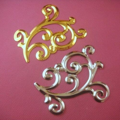 5 pair/lot 90*71mm Metal Filigree Flowers Slice Charms base Setting Jewelry DIY Components Findings