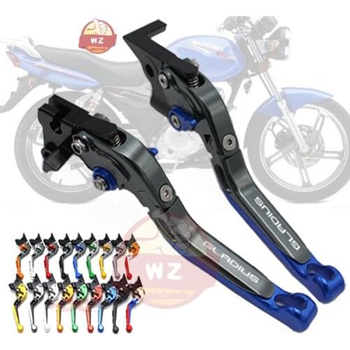 For SUZUKI SFV650 GLADIUS 2009-2014 WITH LOGO Free shipping Adjustable Motorcycle Folding Extendable Brake Clutch Lever
