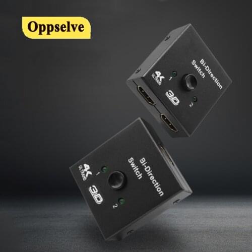 Bi-Directional 4k Hdmi-Compatible Splitter Switcher 1 In2 Out 2 Input 1 Output Adapter Supports 4K 3D 1080P For Xbox PS4 HDTV