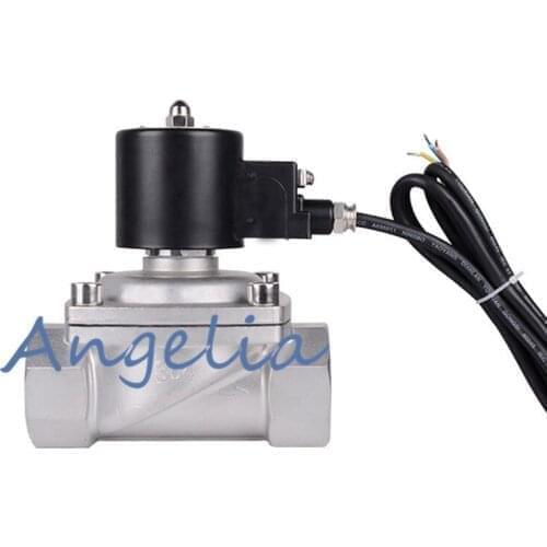 AC220V DC24V 1-1/2" DN40 BSP Stainless Steel 304 Electric Solenoid Valve Normally Closed Explosion Proof Exmb Ⅰ/ⅡT4