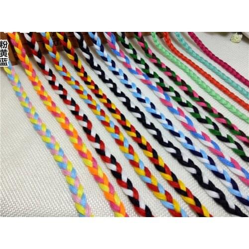 Factory price 100% Cotton 10M colorer 3 Shares Twisted braid Cotton Cords 12MM DIY Craft Decoration Rope Cotton Cord for Bag