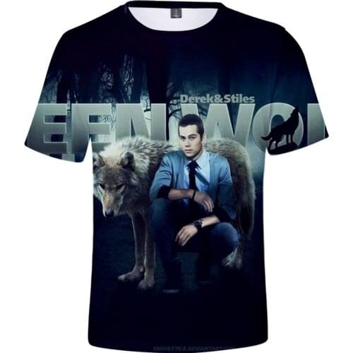 Fashion TEEN WOLF 3D T-shirts Men/Women Fashion 3D t shirts TEEN WOLF Short Sleeve Print T-shirt Summer Men Harajuku Clothes