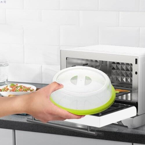 Hot New Professional Microwave Food Anti-Sputtering Cover With Handle Heat Resistant Lid For Microwave Food Cover Fast Delivery