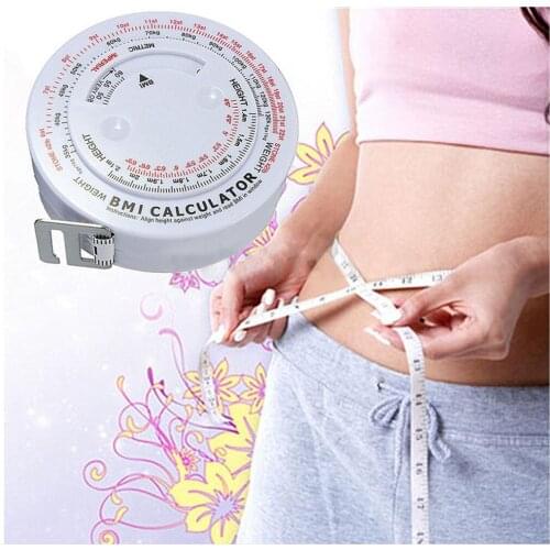 Body Mass Index Tape Measure - BMI Waist Weight Health Measurement Round Shape 150cm
